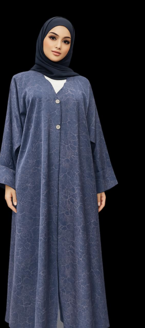 Open Printed Abaya 1001175