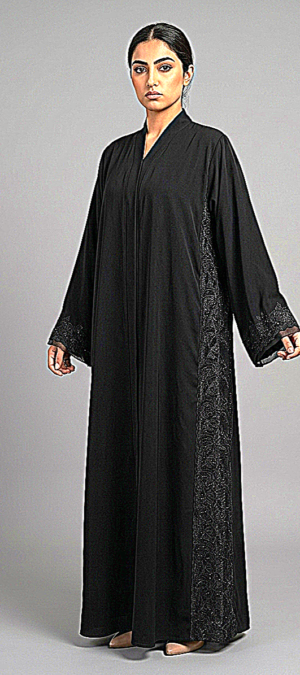 EMBROIDERY ABAYA WITH STONE 1001002