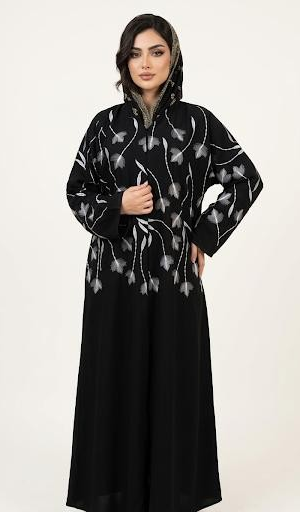 Open Embroidery Abaya 1001111