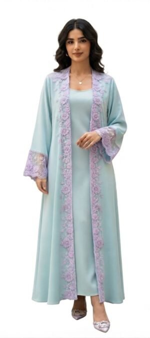 EMBROIDERY COLOR LACE ABAYA 1001250