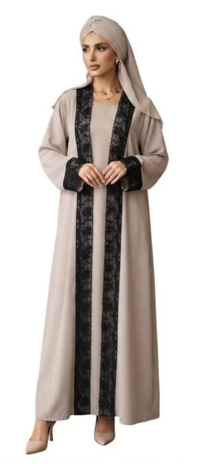 COLOR LACE ABAYA -1001250