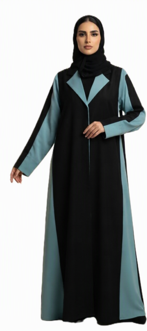 COLOR COLLAR ABAYA   1001184