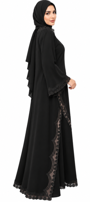 Embroidery Abaya in Cobra fabric-100350